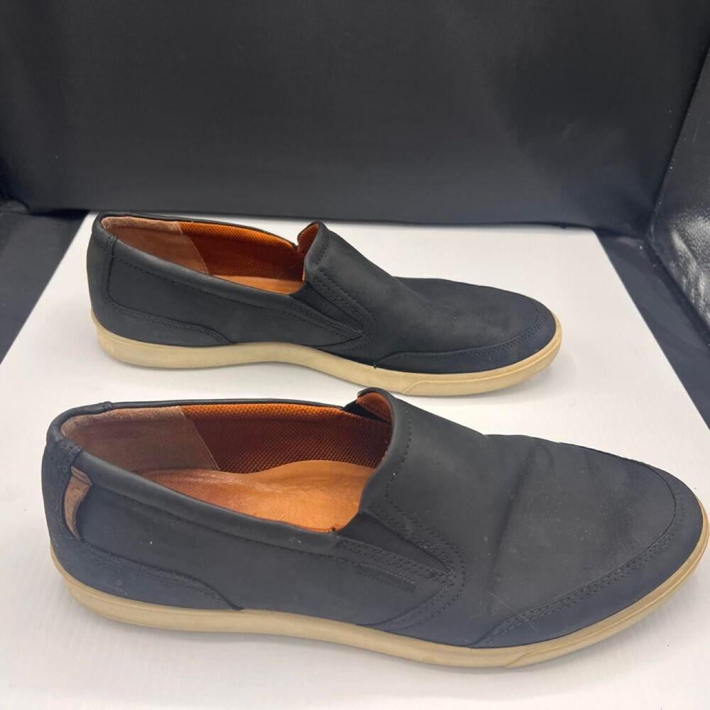 Ecco Men's Black and Navy Loafers